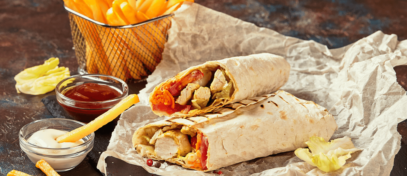 Menu Naan sandwich + Frites ou boisson